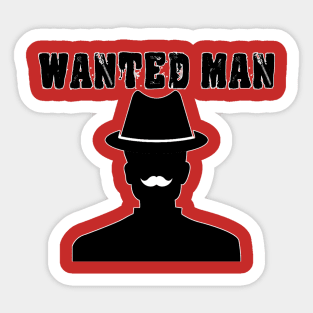 Wanted man Sticker